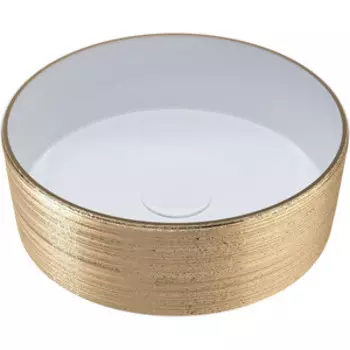 Раковина-чаша Grossman GR-5010GW 35х35 золотая/белая внутри