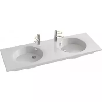 Раковина двойная Jacob Delafon Odeon Rive Gauche 140х50 белая (EXAS112-Z-00)