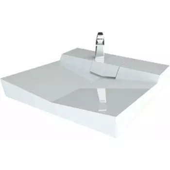 Раковина над стиральной машиной Andrea Onyx 60х60 с кронштейнами (4680028070504)