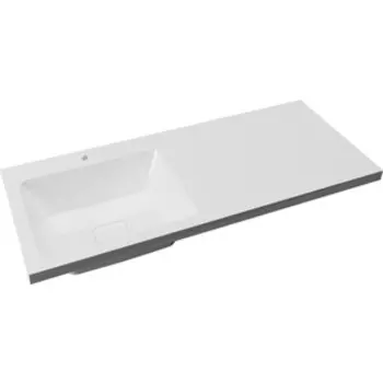 Раковина над стиральной машиной Madera Kamilla 120х48 с кронштейнами, левая