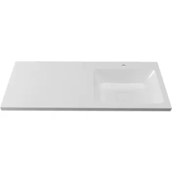 Раковина над стиральной машиной Madera Kamilla 120х48 с кронштейнами, правая