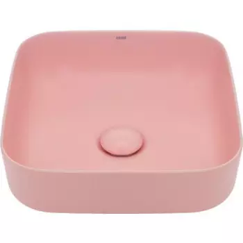 Раковина накладная AQUAme 39x39 розовая матовая (AQM5011MP)