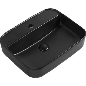 Раковина накладная Aquanet Soul 50х40 черная (273670)