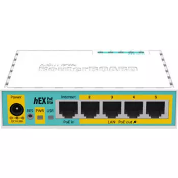 Роутер MikroTik hEX PoE lite (RB750UPR2) 10/100BASE-TX белый