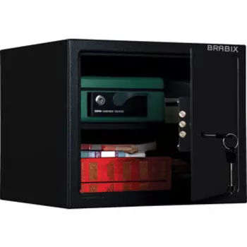 Сейф мебельный Brabix SF0280KL ключевой замок черный (291148)