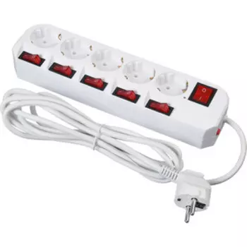 Сетевой фильтр Buro 500SH-3-SW-W 3м (5 розеток) белый