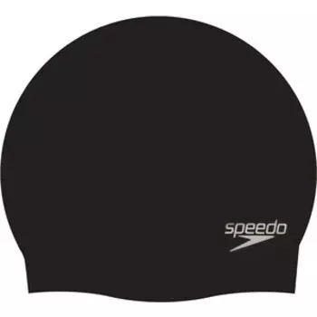 Шапочка для плавания Speedo Plain Molded Silicone Cap, 8-709849097, ЧЕРНЫЙ, силикон
