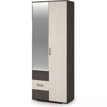 Шкаф 2-створчатый с ящиками Ника Яна 800 ШК-802 венге/белфорд