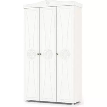 Шкаф 3-х створчатый комбинированный Мебельный двор Онега белая ШК-33 белый