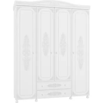 Шкаф четырехдверный Compass Ассоль АС-28 белое дерево