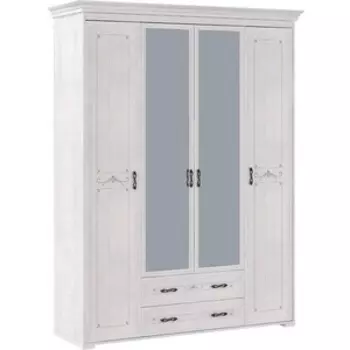 Шкаф для белья 4-х дверный Арника Афродита 02 с ящиками лиственница сибио без карниза