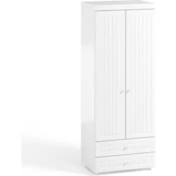 Шкаф для одежды ОЛМЕКО Монако МН-49 с ящиками, белое дерево