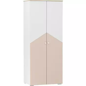 Шкаф для одежды Сильва Банни НМ 041,42 меренга ПВХ/бисквит ПВХ/белый КМ/дуб сонома