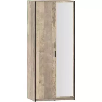 Шкаф для одежды Сильва НМ 014.03 PZ ''Фолк'' (фасад с зеркалом), Дуб Гранж Песочный