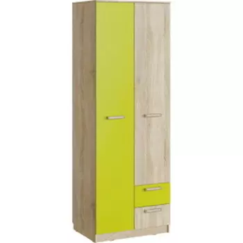 Шкаф для одежды Сильва НМ 14.07 акварель дуб сонома/лайм с ящиками