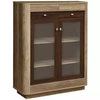 Шкаф комбинированный Олимп 34.08-02 фантазия дуб каньон / дуб кальяри / профиль дуб каньон / профиль дуб кальяри / ДВПО венге / стекло