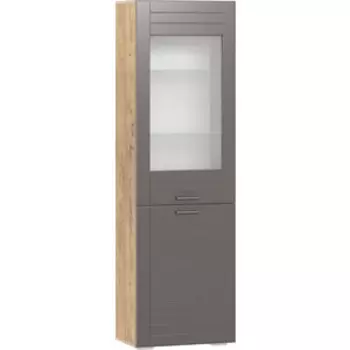 Шкаф комбинированный Сильва НМ 011.49 Livorno софт графит (ПВХ) дуб бунратти