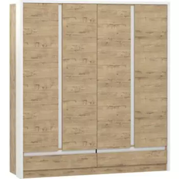 Шкаф комбинированный Сильва НМ 011.51 Virginia белый Скандинавский/дуб бунратти