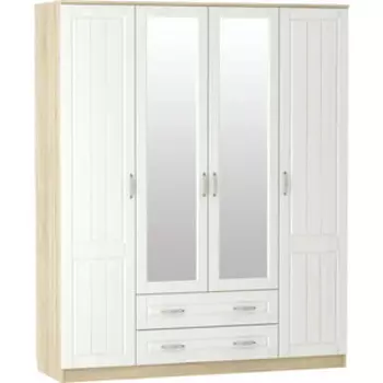 Шкаф комбинированный Сильва НМ 011.84 Оливия белое дерево, дуб сонома