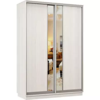 Шкаф-купе Классика 12 (каркас каттхульт, фасады 12/13 каттхульт) профиль серебро 12.2400.1500.600.(12.13).03.(03.03).01