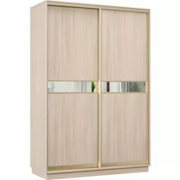 Шкаф-купе Классика 12 (каркас ясень шимо светлый, фасады 14/14 ясень шимо светлый) профиль золото 12.2400.1500.600.(14.14).01.(01.01).02