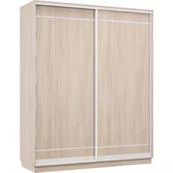 Шкаф-купе Классика 24 (каркас ясень шимо светлый, фасады 06/06 ясень шимо светлый) профиль белый глянец 24.2400.1800.600.(06.06).01.(01.01).06