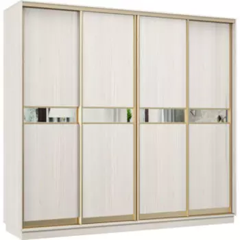 Шкаф-купе Классика 48 (каркас каттхульт, фасады 14/14/14/14 каттхульт) профиль золото 48.2400.2400.600.(14.14.14.14).03.(03.03.03.03).02