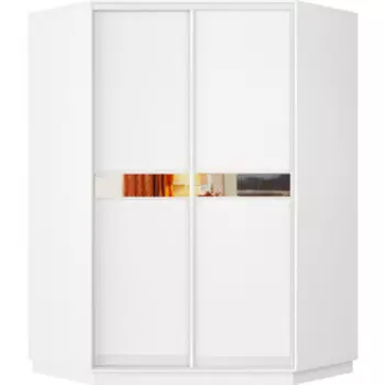 Шкаф-купе Классика 71 (каркас белый, фасады 14/14 белый) профиль белый глянец 71.2200.1100.450.(14.14.).07.(07.07.).06