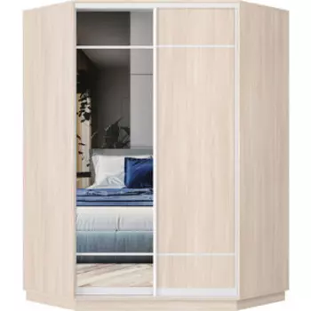 Шкаф-купе Классика 71 (каркас ясень шимо светлый, фасады 07/10 ясень шимо светлый) профиль белый глянец 71.2200.1100.450.(07.10.).01.(01.00.).06