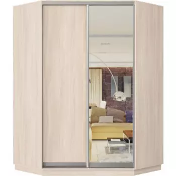 Шкаф-купе Классика 73 (каркас ясень шимо светлый, фасады 02/01 ясень шимо светлый) профиль серебро 73.2400.1100.450.(02.01.).01.(01.00.).01