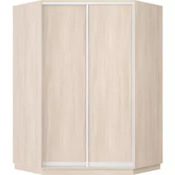 Шкаф-купе Классика 73 (каркас ясень шимо светлый, фасады 02/02 ясень шимо светлый) профиль белый глянец 73.2400.1100.450.(02.02.).01.(01.01.).06