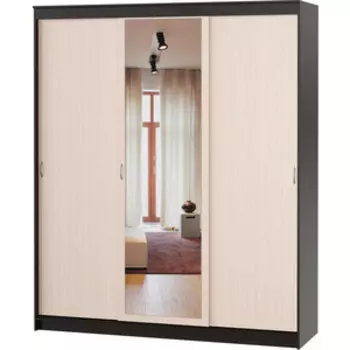 Шкаф-купе Шарм-Дизайн Эконом 180х60 венге+вяз с зеркалом