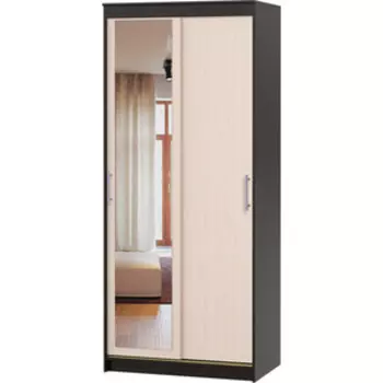 Шкаф-купе Шарм-Дизайн Эконом 90х45 венге+вяз с зеркалом