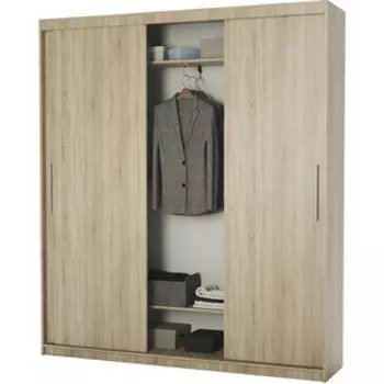 Шкаф-купе Шарм-Дизайн Эконом комбинированный 190х45 трехдверный, дуб сонома