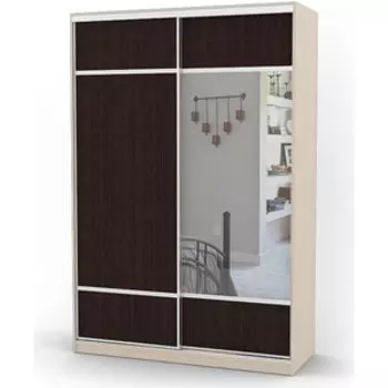 Шкаф-купе Шарм-Дизайн Комби 150х60 вяз+венге