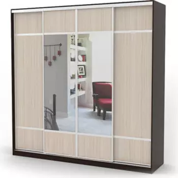 Шкаф-купе Шарм-Дизайн Комби 240х60 венге+вяз