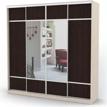 Шкаф-купе Шарм-Дизайн Комби 240х60 вяз+венге