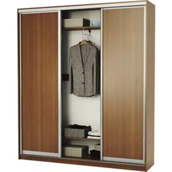 Шкаф-купе Шарм-Дизайн Премиум комбинированный 220х45х220 трехдверный, орех