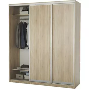 Шкаф-купе Шарм-Дизайн Премиум со штангой 240х60х220 трехдверный, дуб сонома