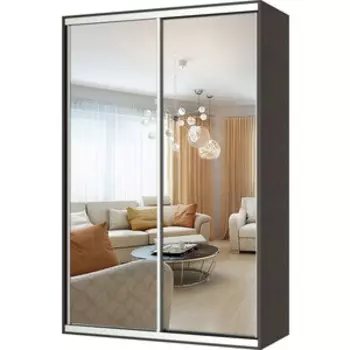 Шкаф-купе Шарм-Дизайн Респект 150х45 венге с зеркалами