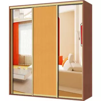 Шкаф-купе Шарм-Дизайн Респект 190х60 венге бук с зеркалами