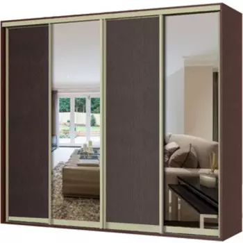 Шкаф-купе Шарм-Дизайн Респект 280х60 венге с зеркалом