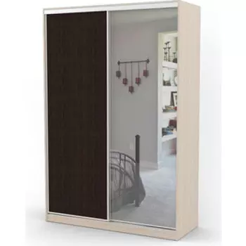 Шкаф-купе Шарм-Дизайн Соло 160х60 вяз+венге