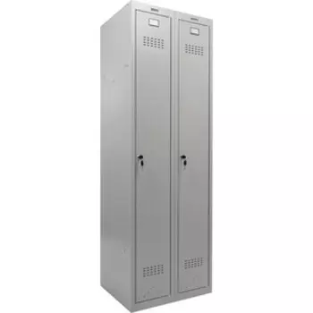 Шкаф металлический для одежды Brabix LK 21060 2 секции (291126)