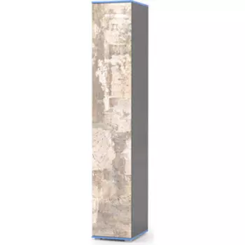 Шкаф Моби Индиго 13.41 темно-серый/граффити универсальная сборка