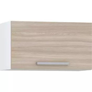 Шкаф навесной 600 Моби Кухня Лима горизонтальный белый/ясень шимо светлый