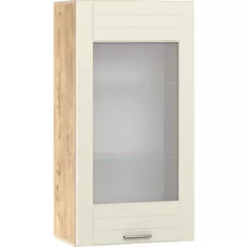 Шкаф навесной Сильва НМ 011.30 Livorno софт панакота (ПВХ) дуб бунратти