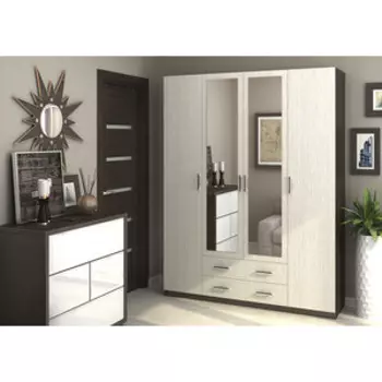 Шкаф Ника Квадро 4-х створчатый венге/белфорд