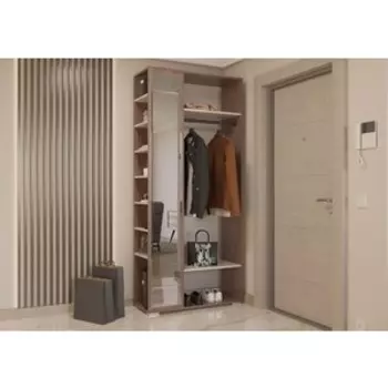 Шкаф открытый Гранд Кволити 2-3433 Домино бодега темный/светлый