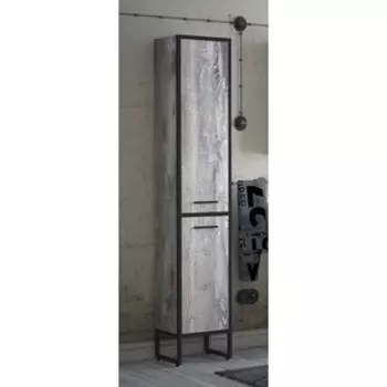 Шкаф-пенал Corozo Айрон 35 чёрный/антик (SD-00000387)